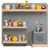 Relaxdays Scaffale per Toniebox, magnetico, 27 Tonies, HxBxT: 29x39x15 cm, a parete, grigio