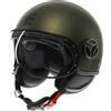 Momo design Casco Moto Jet Momo Design FGTR EVO Mono Verde Opaco Nero