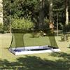TEKGHUT Tenda interna nera 220 x 128 x 110 cm con rete traspirante per campeggio estivo, include borsa per il trasporto, picchetti e tiranti, design moderno per giardino o terrazza