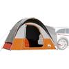 TEKGHUT Tenda per auto impermeabile per auto, tenda da campeggio in poliestere con rivestimento in PU, grigio e arancione, con connettore E e borsa per il trasporto, leggera e pieghevole per vacanze in