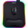 Gimars Tappetino Mouse RGB Poggiapolsi, 10 Modalità LED, 304x254mm Mouse Pad XL Ergonomico, Poggiapolsi Mouse Gaming Base in Gomma Antiscivolo, Tessuto in Lycra per Laptop, PC, Ufficio