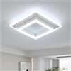 DELIPOP Plafoniera LED 30W 6500K, Bianco Lampada da Soffitto Quadrata