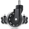 COSYLAND Set 5 Ruote Sedia Ufficio 1-KEA 10 x 22 mm - Rotelle Sedia Ufficio Ultra Silenziose 360° con Doppio Cuscinetto, Portata 300KG - Per Parquet e Pavimenti Duri（Potenziate）