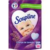 SOUPLINE Compresse emollienti con cuori, campi lavanda, 88% ingredienti di origine naturale, dermatologicamente testate: 28 linguette = 28 lavaggi