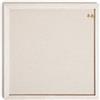 U Brands Lavagna in sughero, rustica in lino, 36 x 36 cm, con cornice in legno bianco, superficie di grado industriale, include puntine, piccola bacheca per casa, ufficio, scuola
