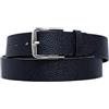 Calvin Klein Jeans Cinture classiche piatte da uomo, 35 mm, LV04G7022G, blu (oceano chiaro di luna/argento antico), 105, Blu (Moonlit Ocean/Antique Silver), 105