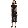 Desigual Abito Senza Maniche della Collezione Donna, Nero, L