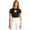 Calvin Klein Donna T-Shirt Maniche Corte Front Photo Graphic Baby Tee con Scollo Rotondo