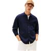 Tommy Hilfiger Uomo Giacca in Maglia Cardigan Essential Over Shirt in Cotone, Blu (Desert Sky), XXL