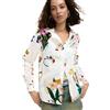 Desigual Camicia a Maniche Lunghe della Collezione Donna, Bianco, XS