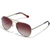 HAWKERS HAWK, Occhiali da sole Unisex - Adulto, Brown Polarized · Gold Ct, Taglia unica