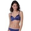 Lovable Reggiseno con Ferretto Sfilabile 2 in 1 | Coppe Preformate Elastiche Imbottite in Microfibra | Effetto Lift Naturale | Intimo 24H Lift Donna, Blu violaceo, 34 / 3D