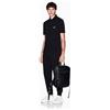 Armani Exchange Black And Gold Capsule, Patch Logo Polo, Nero, M Uomo
