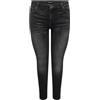ONLY Carmakoma CARWILLY Reg Skinny DNM CRO224 Noos, Nero delavé, 52W x 32L