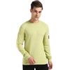 Calvin Klein Uomo Maglietta Maniche Lunghe Badge Waffle Cotone, Verde (Leek Green), XXS