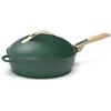 COOKUT La Favolosa Padella Casseruola Tegame 2 Manici 8 in 1 28cm Metallo Eucalipto Verde