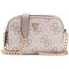 GUESS borsa a tracolla Noelle II Crossbody Camera Bag Dark Taupe Logo grigio chiaro