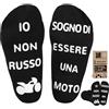 BISOUSOX Calzini Divertenti da Uomo Regalo per Padre Nonno - Taglia 40-46 - Festa del Papà, Amanti Della Moto, Compleanno - Cotone Calzini Strani e Divertenti