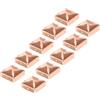 Alberts 860059 - Tappi per pali in legno, forma piatta, rame, 70 x 70 mm, set da 10 pezzi