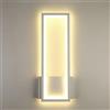 Comely Applique LED Parete Interno, 16W 2000LM Lampada da Parete LED Moderna, Quadrato Lampada da Muro in Acrilico per Soggiorno Camera da Letto Bagno Scale Corridoio, Bianco Caldo 3000K, Bianco