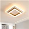 DELIPOP Plafoniera LED 30W, Oro Lampada da Soffitto Quadrata 3000K