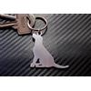 n/a Portachiavi Lab Retriever Labrador In Acciaio Inox Argento Con Anello Split