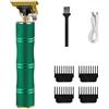 Herzberg HG04104-GRE, Falciatrice elettrica professionale ricaricabile, verde bambù, ergonomico, potente, ricarica rapida USB, motore 5 W, testa di taglio in acciaio, batteria lunga durata 2500 mAh