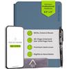 Rocketbook PRO 2.0 - Taccuino digitale riutilizzabile, formato A4, colore blu acciaio, con 20 fogli a righe e con griglia a punti, copertina rigida in pelle vegana con penna Pilot Frixion
