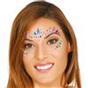 FIESTAS GUIRCA | Gioielli Viso Adesivi Multicolore (Donna Adulta) - Trucco per Feste e Festival - Decorazione Viso per Costumi di Carnevale, Halloween e Celebrazioni - Multicolore