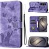 LSPCASA Cover per Samsung Galaxy S26 6.3 Custodia Cover Premium Pelle PU Portafoglio a Libro Flip Case Con Slot Per Schede e Funzione Supporto Gatto farfalla Custodia per Samsung Galaxy S26 Marrone