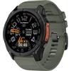 MELEJIA 26mm Cinturino di Ricambio Compatibile con Garmin Instinct 3 50mm/Fenix 8 51mm/Fenix 7X/7X Pro/6X Pro/Epix Pro 51mm, 26mm Ricambio Cinturino, Regolabile Silicone Cinturini-Verde Militare