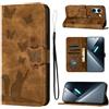 LSPCASA Cover per Xiaomi Poco X8 Pro 6.59 Custodia Cover Premium Pelle PU Portafoglio a Libro Flip Case Con Slot Per Schede e Funzione Supporto Gatto farfalla Case per Xiaomi Poco X8 Pro Marrone