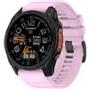 MELEJIA 26mm Cinturino di Ricambio Compatibile con Garmin Instinct 3 50mm/Fenix 8 51mm/Fenix 7X/7X Pro/6X Pro/Epix Pro 51mm, 26mm Ricambio Cinturino, Regolabile Silicone Cinturini-Rosa