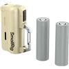 SmallRig Kit caricabatterie SmallRig 6089 con 2 batterie 21700 da 5000 mAh, colore marrone sabbia.