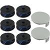 Wablissia Bobina di ricambio per decespugliatore, con coperture, per Ryobi-RLT4027/RLT4125/RLT5027/RLT5127/RLT6030/RLT6130 Risultati precisi e di taglio (6+2)