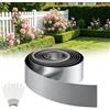 Teodute Bordura per Aiuola 10 m×15 cm, Acciaio Carbonio Argento | Bordi Ripiegati Sicuri, Bordura per Giardino Modellabile per Giardino Aiuole e Sentieri