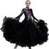 UJEDFHV Abito da Ballo da Sala Abito da Competizione for Ballo Sala Donna, Standard Nazionale, Abiti Moderni, Costumi palcoscenico for Tango e Valzer(Black,L)