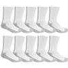 Fruit of the Loom Men's 10 Pack Everyday Work Crew Socks, White, Shoe Size: 6-12 (Sock Size: 10-13)