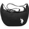 U.S. Polo Assn. U.S.POLO ASSN. - Borsa hobo in cotone, nero (20 X 10.5 X 18 cm)
