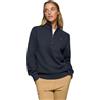 Polo Club Felpa Blu Scuro da Donna con Chiusura a Mezza Zip 100% Cotone - Maglia a Maniche Lunghe con Logo