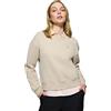 Polo Club Felpa Beige di Scollo Tondo per Donna 100% Cotone - Maglia a Maniche Lunghe con Logo Ricamato
