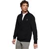 Polo Club Felpa Uomo con Cerniera e Collo Alto Nero - Sweatshirt Zipper Senza Cappuccio Lavoro 100% Cotone
