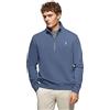 Polo Club Felpa Uomo con Cerniera e Collo Alto - Sweatshirt Zipper Senza Cappuccio Lavoro 100% Cotone