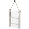 Generic Scaletta in legno per coperte - Portasciugamani da bagno a di scala, portasciugamani da bagno retrò | Porta asciugamani da parete, scala decorativa rustica per coperta, asciugamano bianco