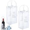 TESSTSY Pieghevole Ice Bag, 2 Pacchi Sacchetto di Ghiaccio Trasparente