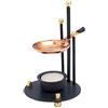 MaMeMi Bruciatore per Incenso Regolabile in Altezza - Altezza 16 cm - Con Coppetta in Rame e Tealight - Brucia Incenso/Diffusore Aromi/Scaldaprofumi Elegante