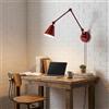 B·LED BARCELONA LED BARCELONA LED Applique da Parete Vintage Oro in Alluminio Metallo con Braccio Orientabile, Grande, Stile Industriale Classico Moderno Lussuoso, con Cavo e Spina E27