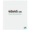 yd. Your Decoration - Cornice 40x45 cm - Bianco Lucente - Cornice Decorativa Parete in Plastica con Vetro in acryl - Antiriflesso - 40x45 Cornice - Evry