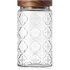 PENGSHU Barattolo in vetro vintage, ermetico con coperchio, contenitore per dolci, caffè, tè, cotton fioc, contenitore per decorazione di negozi o casa, dispensa e bagno (Crabapple, 1000 ml)