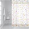 Bovlleetd 150x180cm Tenda da Doccia Bordo Fiori Selvatiche Acquerello Fiori Selvatiche Multicolori Delicate e Bordi Floreali Lussuosi Estetica Cottagecore Dolce Tessuto Impermeabile con Ganici